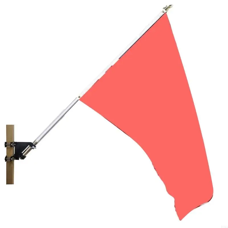   Heavy Type Wall Mount Flag Rod Holder Rustproofed Aluminum Alloys Brackets Easyly Installation Safe Grips