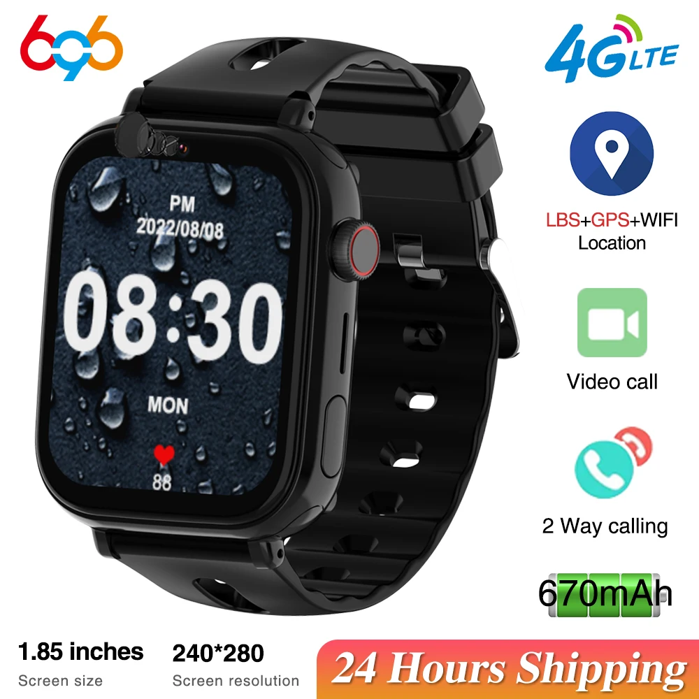 

4G LBS GPS Wifi Location Student Kids Smart Watch SOS Clock Smartwatch SIM Card All Network Communication Waterproof HD Camera