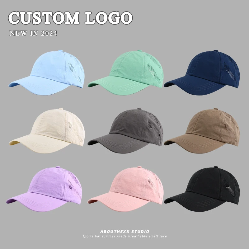 Summer New Candy Color Versatile Quick-drying Baseball Cap for Men and Women Outdoor Travel Sunscreen Custom Logo Team Hat