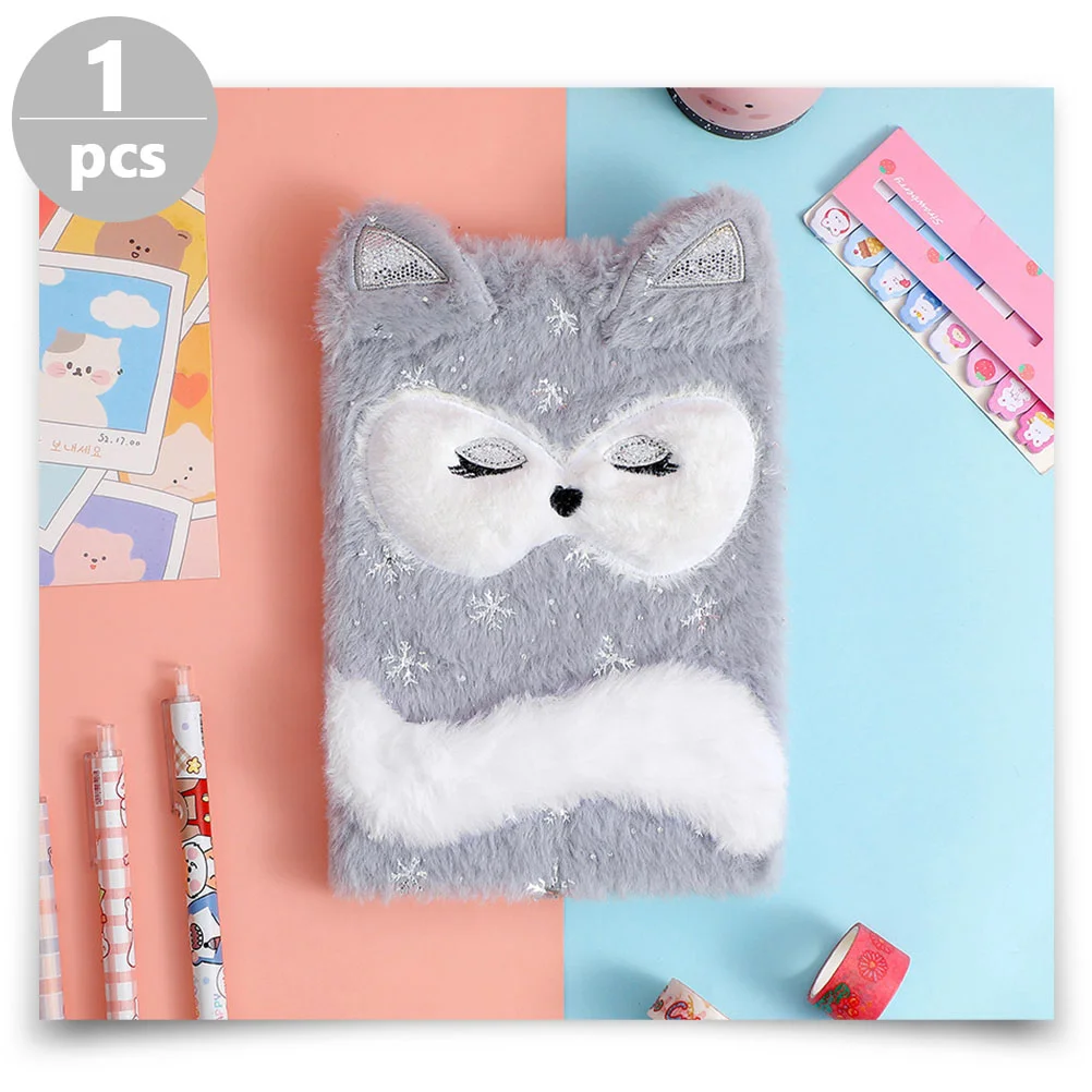 Note Taking Notebook for Writing Drawing Snowflake Fox Notebooks Fluffy Kid Gifts Paper Student Child