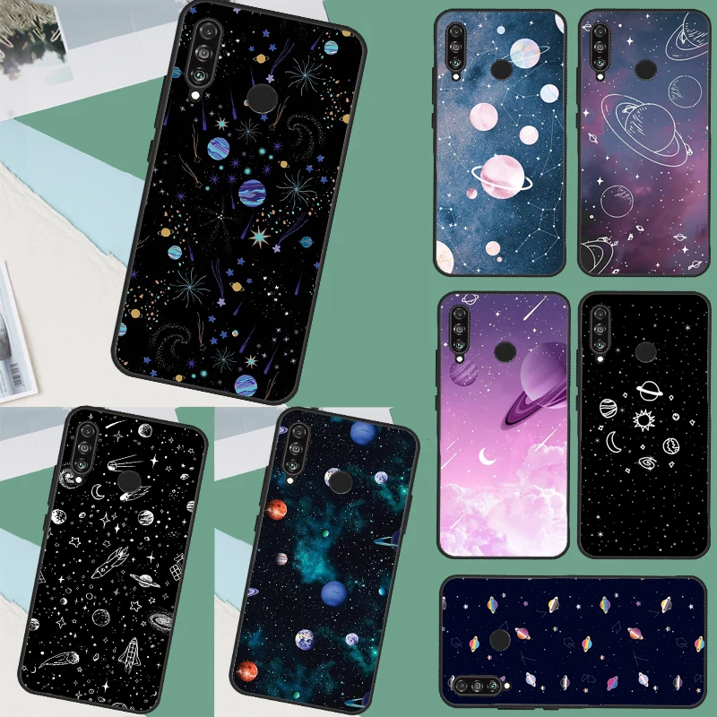 Planet Space Star Case For Huawei P20 P30 P40 Lite P60 Mate 60 Pro Nova 10 9 SE 5T 11i 8i 3i Y60 Y61 Y70 Y90