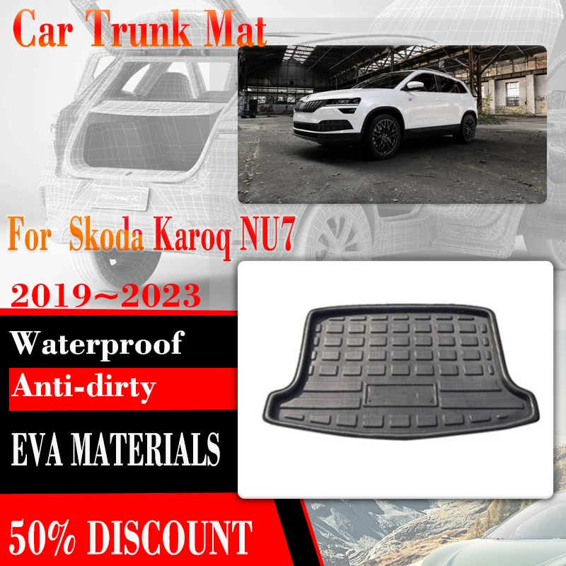 

Car Trunk Storage Pad For Skoda Karoq NU7 2019 2020 2021 2022 2023 EVA Car Trunk Mats Carpet Tank Organizer Mat Auto Accessories