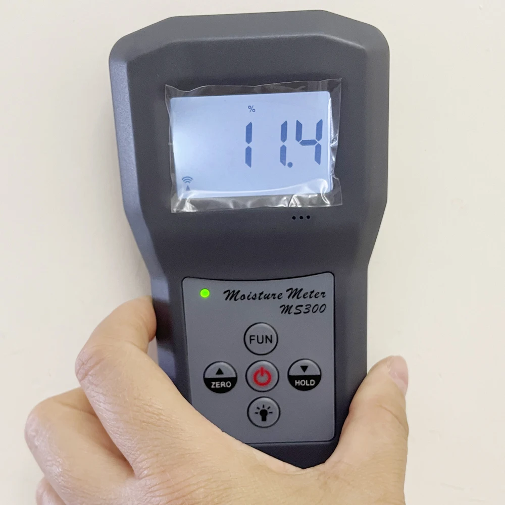 High Accuracy MS300 Inductive Concrete Moisture Meter Tester Measuring Moisture Content of Wood, Timber, Bamboo, Carton, Etc.