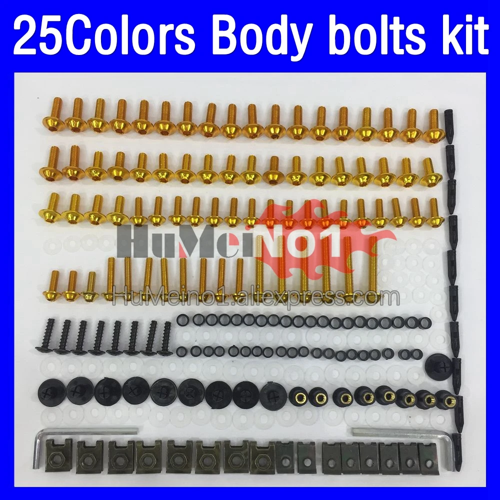 268ps Fairing bolts full screw kit For HONDA VFR400RR NC35 VFR400 RR 94 95 96 97 98 1994 1995 1996 97 1998 Body bolt screws Nuts