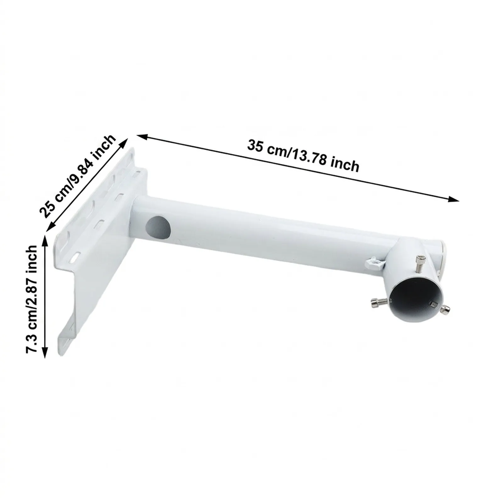Building Exterior Camera Mount Bracket Camera Bracket White Secure Hoop Fixation Tight Hoop Structure For Cement Pillar