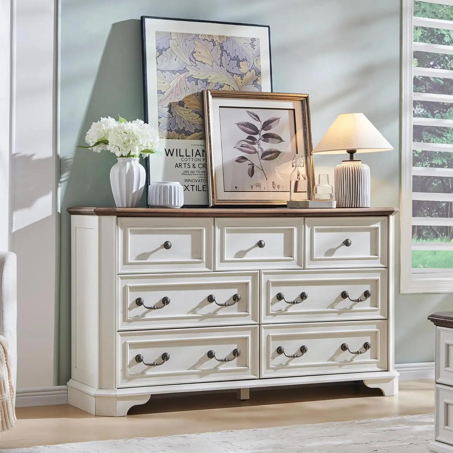 Farmhouse 7 Drawers Dresser for Bedroom 54