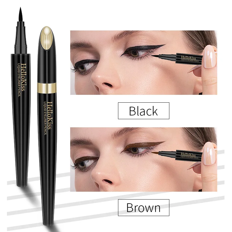 Expertly Crafted Brown Amp Black Eyeliner Pen Ultra Fine Smudge Free Long Lasting Non Irritating Silky Smooth Finish