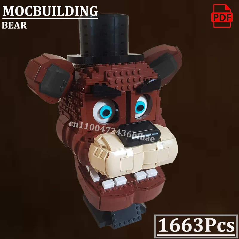 

Bear Bricks Model Sci-fi Horror Creature MOCBUILDING Fox Animal FNAFED Doll Construction Toys Gift
