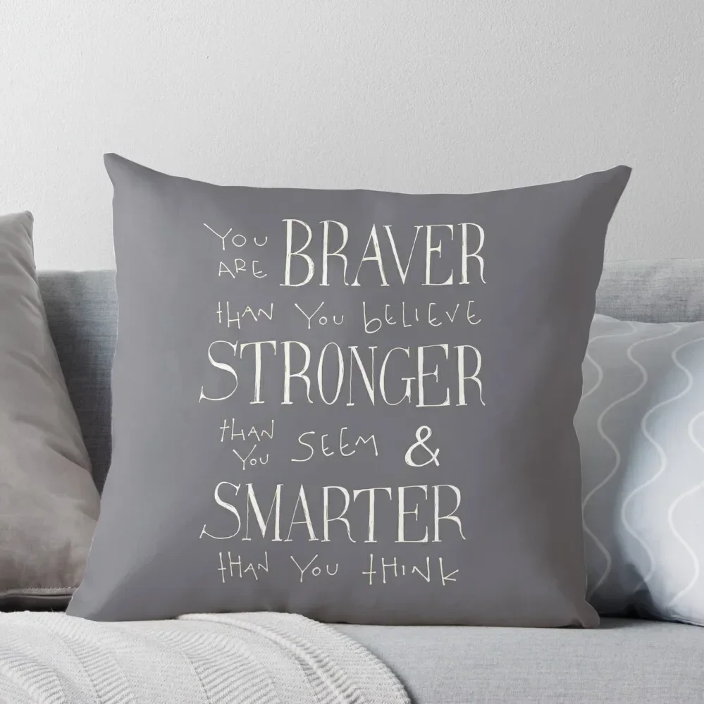 You are Braver Throw Pillow christmas pillow case Cushion Covers For Living Room christmas decorations 2024 Pillow