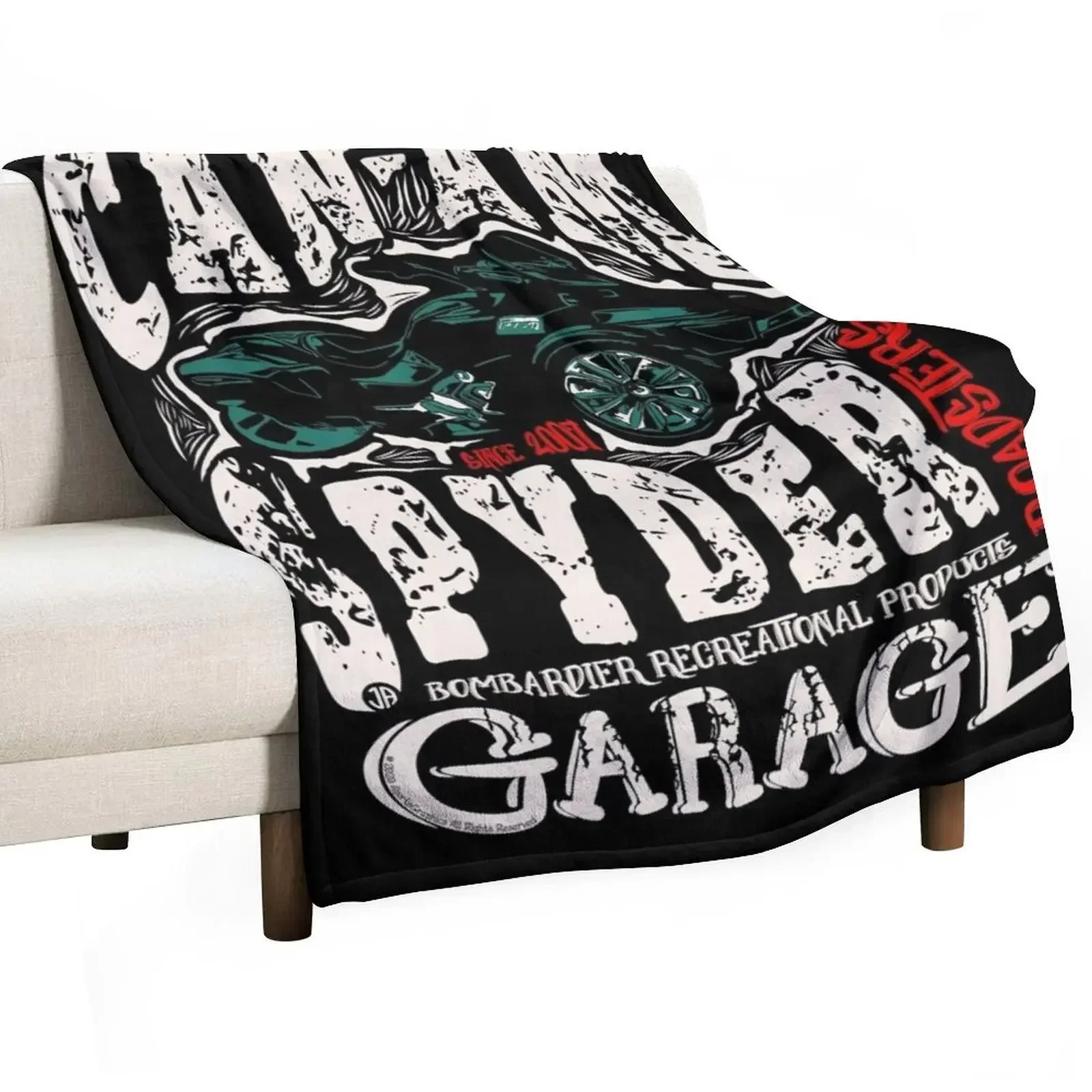 Can-Am Spyder Retro Throw Blanket Luxury Brand Polar Beautifuls Luxury Blankets