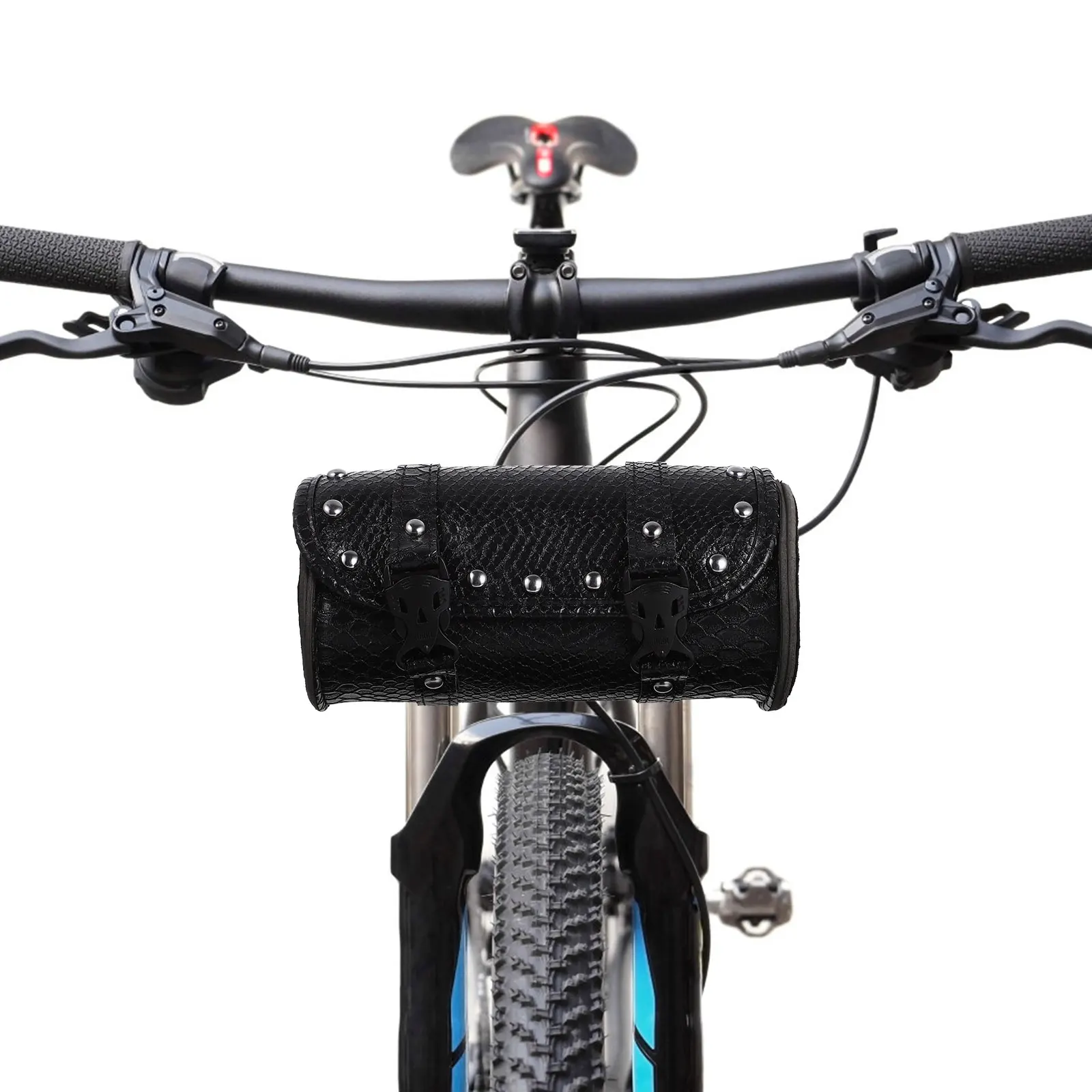 

1 set Motorcycle Handlebar for Bike Scooter Front Side Storage Tool Bag Durable PU Hanging Bag Waterproof for Motorbike