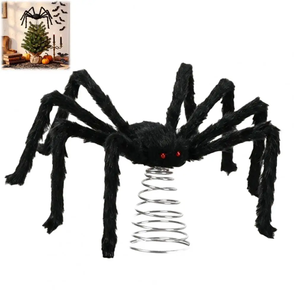 Party Spiders Tree Top Ornament For Halloween Display With Spring Base And Shared Seasonal Window Styling Accent