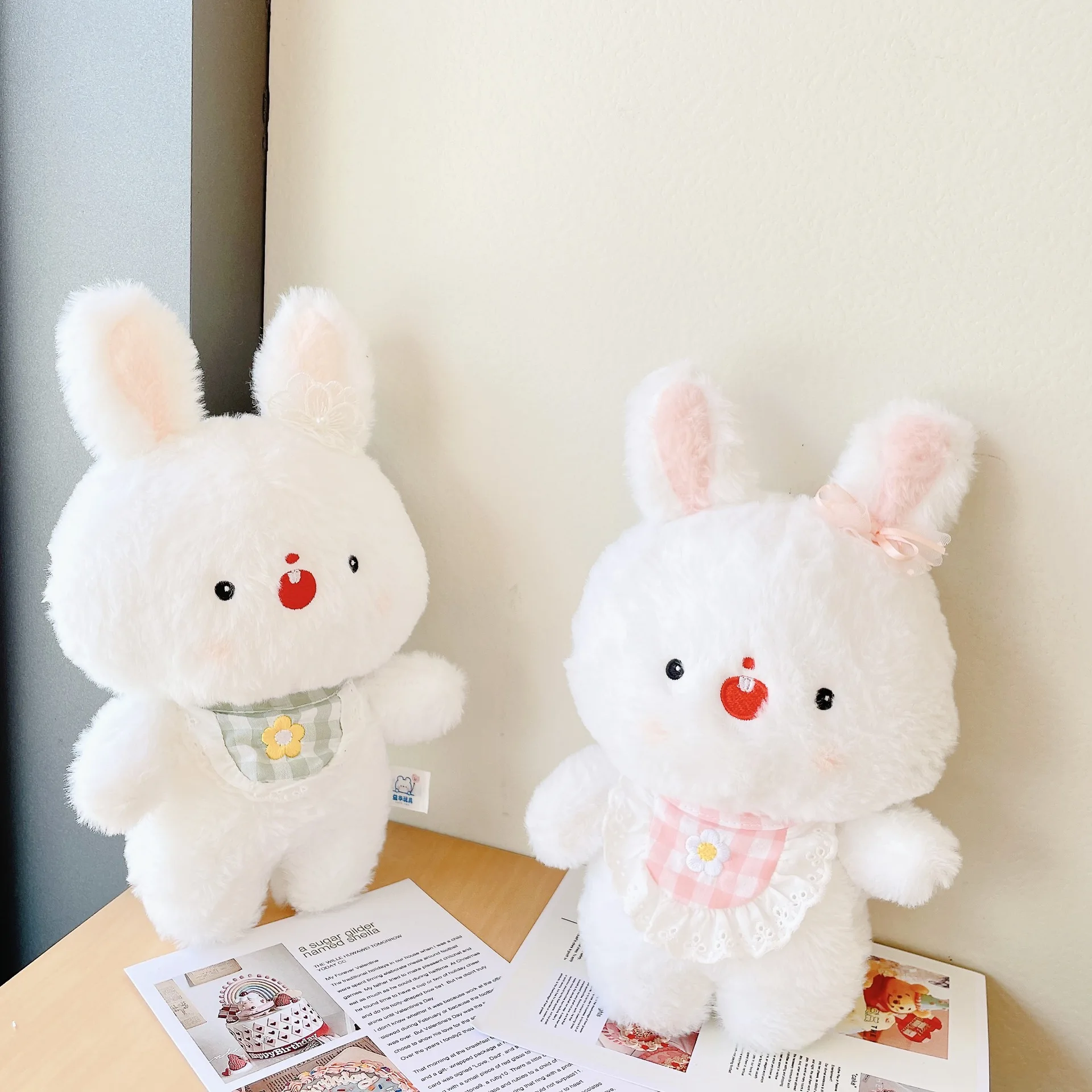 

sweet bib rabbit doll Cute New cartoon catching doll Soft Stuffed good quality Christmas birthday fashione gift