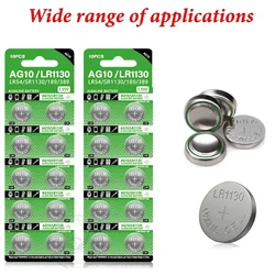 2024 NEW 10-200pcs AG10 LR54 Cell Coin 1.55V SR54 389 189 LR1130 SR1130 Alkaline Button Batteries for Watch Toys Remote