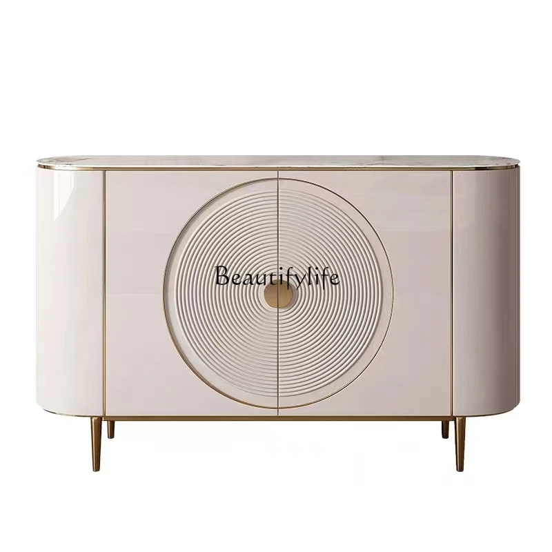 

Light Luxury Hallway Curio Cabinet Stone Plate Modern Minimalist Living Room Locker High-End Wall