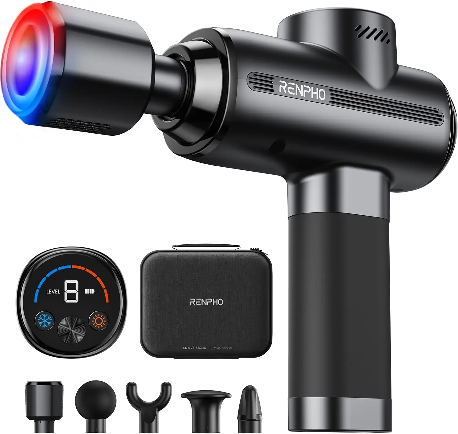 

Thermacool 2 Massage Gun with Heat & Cold, Deep Tissue Percussion Massager for Athletes & Professionals