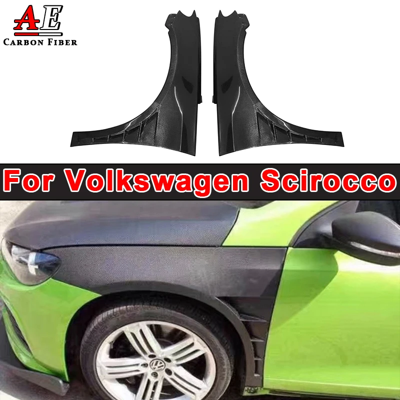 

Carbon Fiber Side Fender Cover Spoiler Air Vent For Volkswagen Scirocco Fins Winglet Apron Splitter Diffuser Body Kit