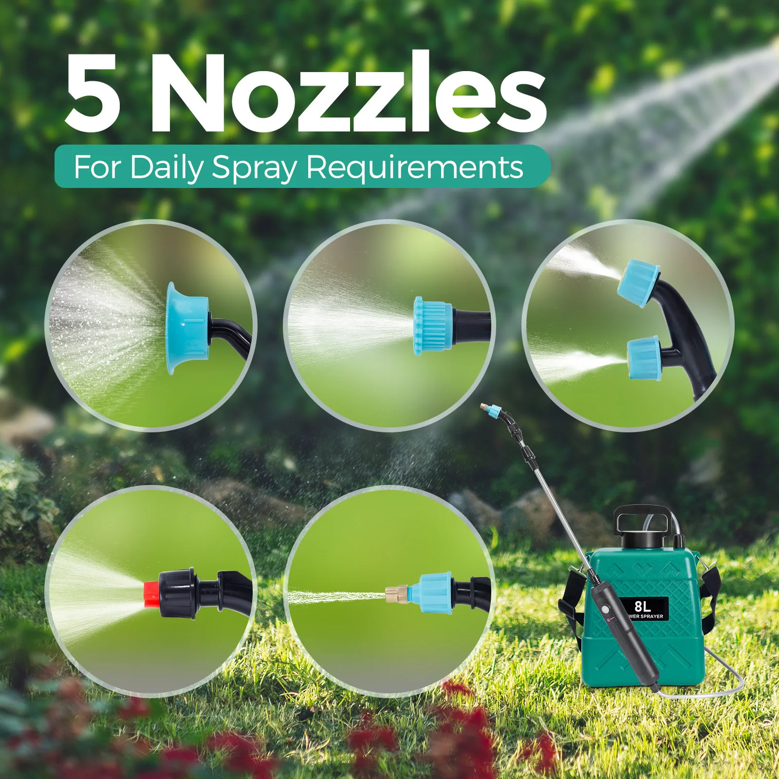 Electric Sprayer Portable Mist Sprayer Spray Gun Garden Agriculture Home Use Water Gun For Watering Flowers Disinfection