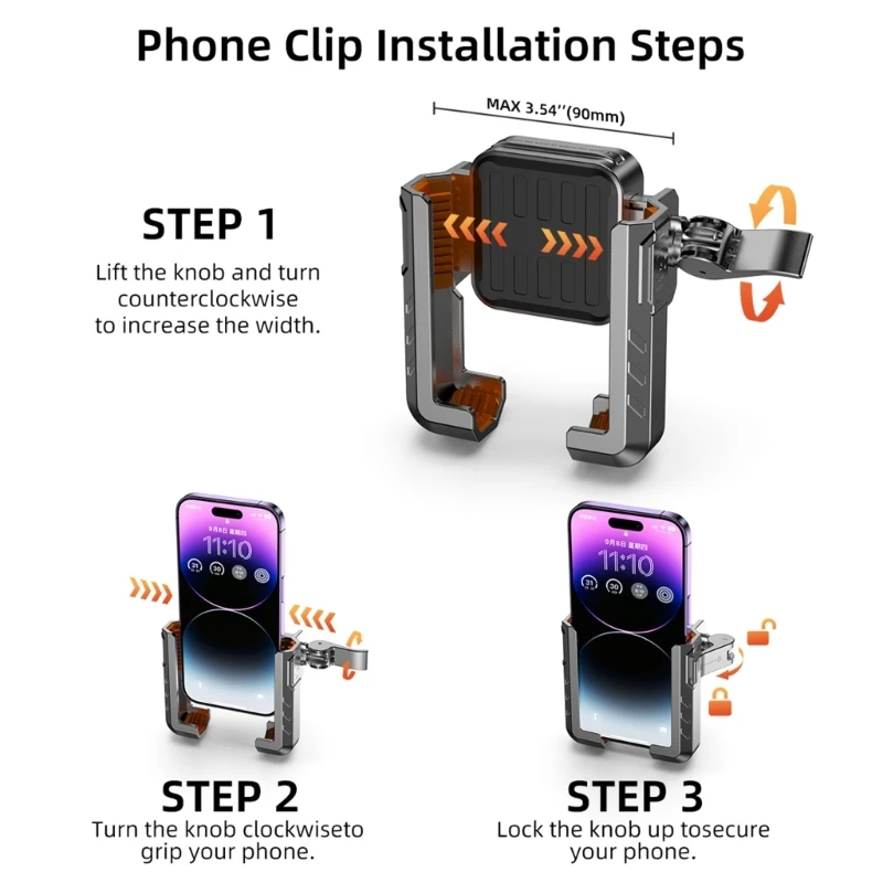 Support téléphone portable universel pour vélo, Clip support XXFF