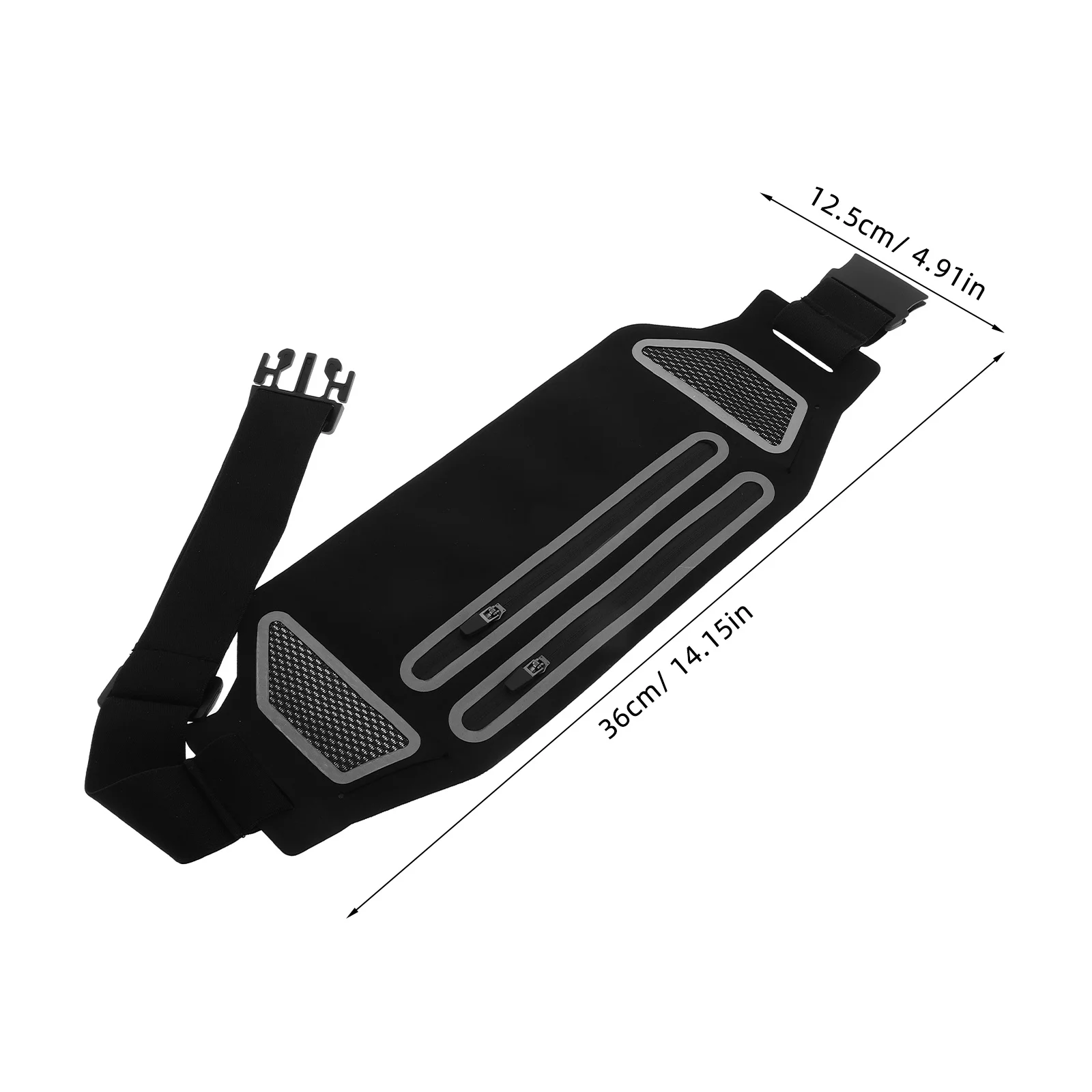 Outdoor Sports Waist Bag Dual Zipper Waterproof Lightweight Slim Running Fitness Gym Marathon Fanny Pack Running Waist Belt Men