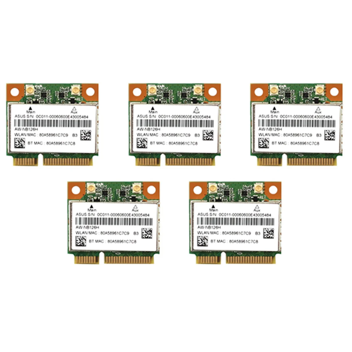 

5X SSEA New for AzureWave AW-NB097H AW-NB100H AW-NB126H AR3012 AR5B225 Half Mini PCI-E Wifi BT4.0 Wlan Wireless Card