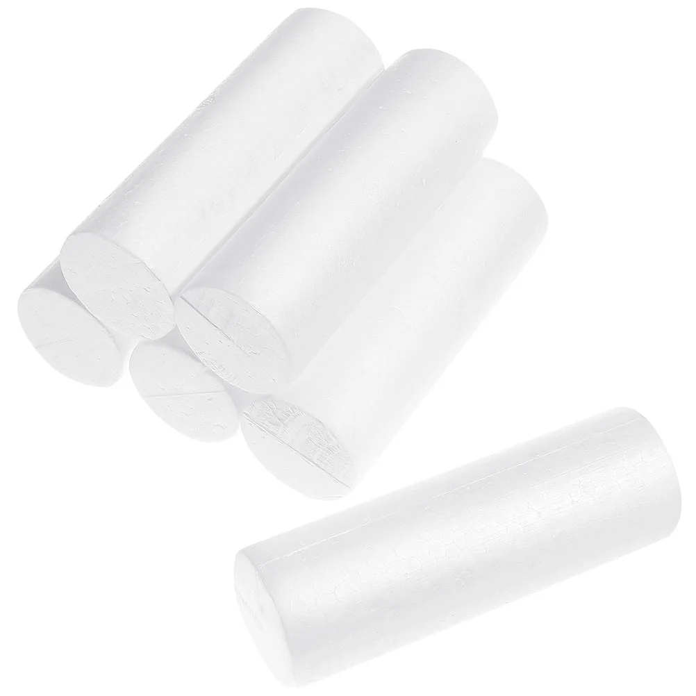 6 Pcs Polystyrene Foam Brick Cylinder Toy Household Festival Decor Child Blocks Aldut Toys