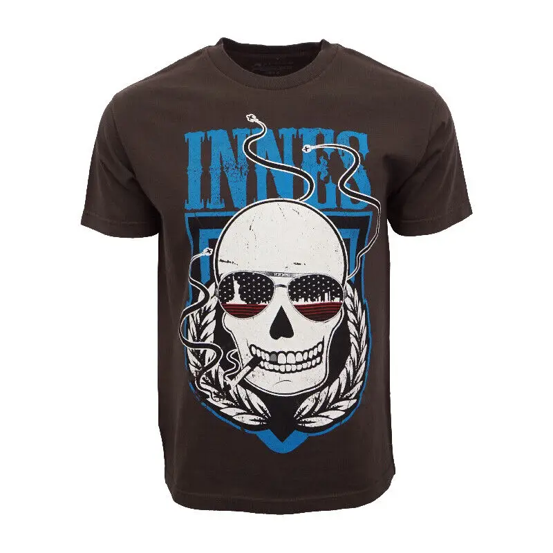 INNES MENS SKULL BLACK T SHIRT