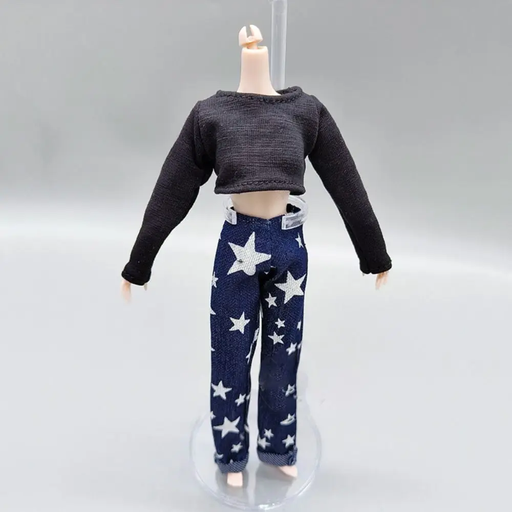 Calças jeans florais multiestilos, roupas da moda, acessórios, calças, roupas casuais para bonecas 1/6 bjd 30cm
