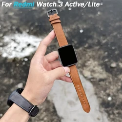 22mm Leather Strap for Redmi Watch 5/3 Active/Lite Band for Samsung Galaxy Watch 7 6 5 4 40mm 44mm 20mm Universal Bracelet