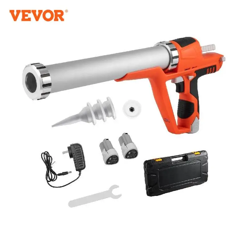 VEVOR Electric Cordless 12V Aluminum Sausage Silicone Caulking Gun Portable Construction Glass Hard Rubber Sealant Gun 300/600ml