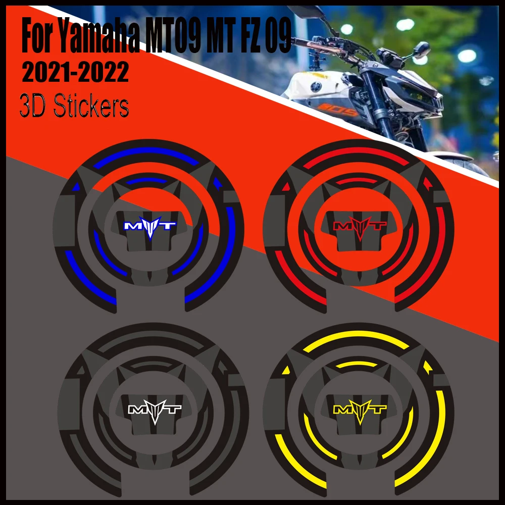 2021 2022 Motorcycle Tank Pad Protector Stickers For Yamaha MT09 MT FZ 09 SP MT-09 Wind Deflector Gas Fuel Oil Kit Knee Decals