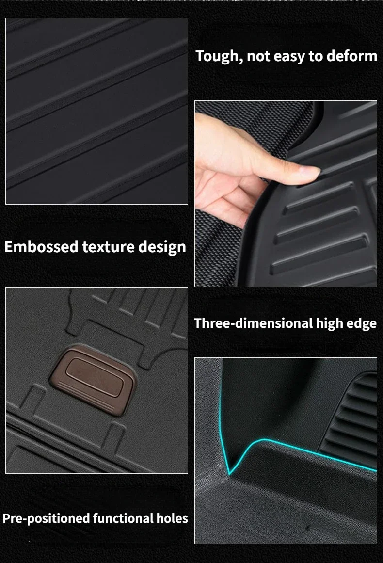 New Style TPE Car Trunk Mat For BYD Dolphin 2024 Accessories Waterproof Dirt Resistant Cargo Liner Pet Mat Easy To Clean