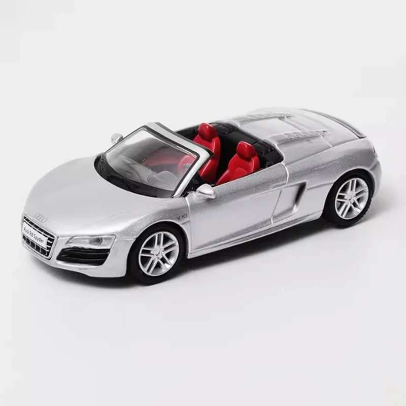 

SHADOW масштаб 1:64 R8 V10 Spyder кабриолет из сплава, имитация модели автомобиля, статическая коллекция, украшенные праздничные игрушки, сувенирный подарок