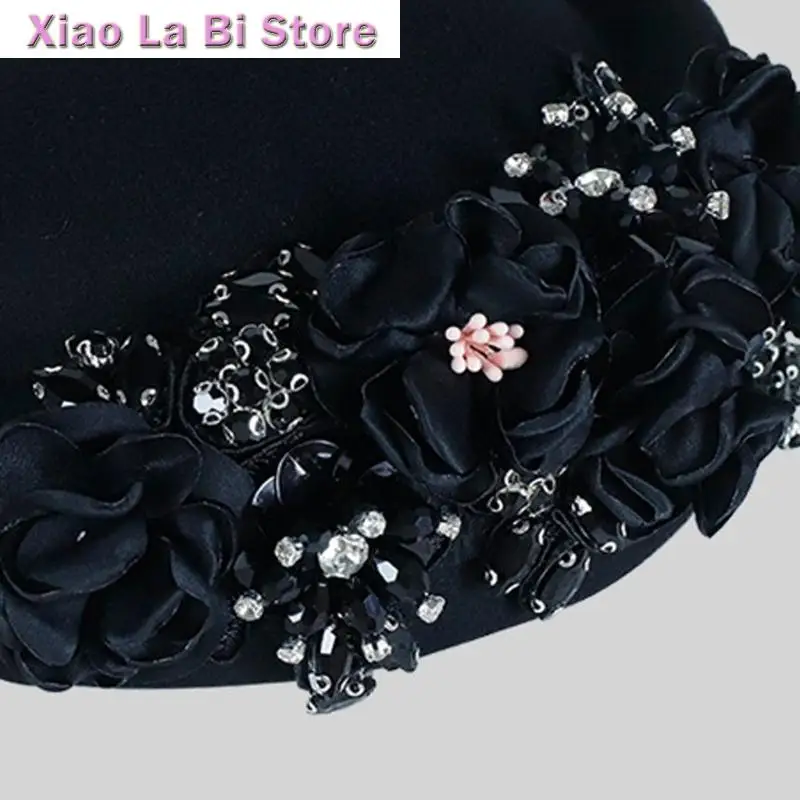

XXFD Vintage British Air Stewardess Embroidered Hat 11 Colors Adjustable