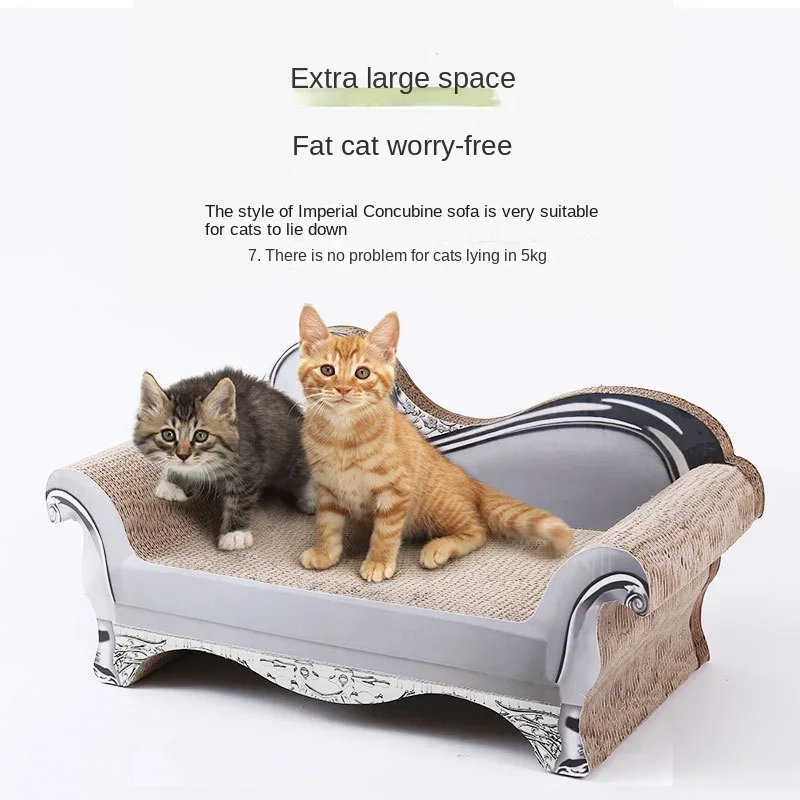 Cat Scratcher Sofa Bed - Corrugated Cardboard Scratching Lounge Luxury Scratching Post Furniture Protecter Cat