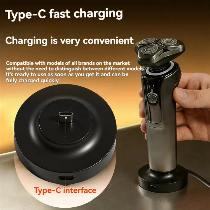 STER-Shaver Replacement Charging Dock Stand Type-C Electric Hair Clipper Trimmer Base