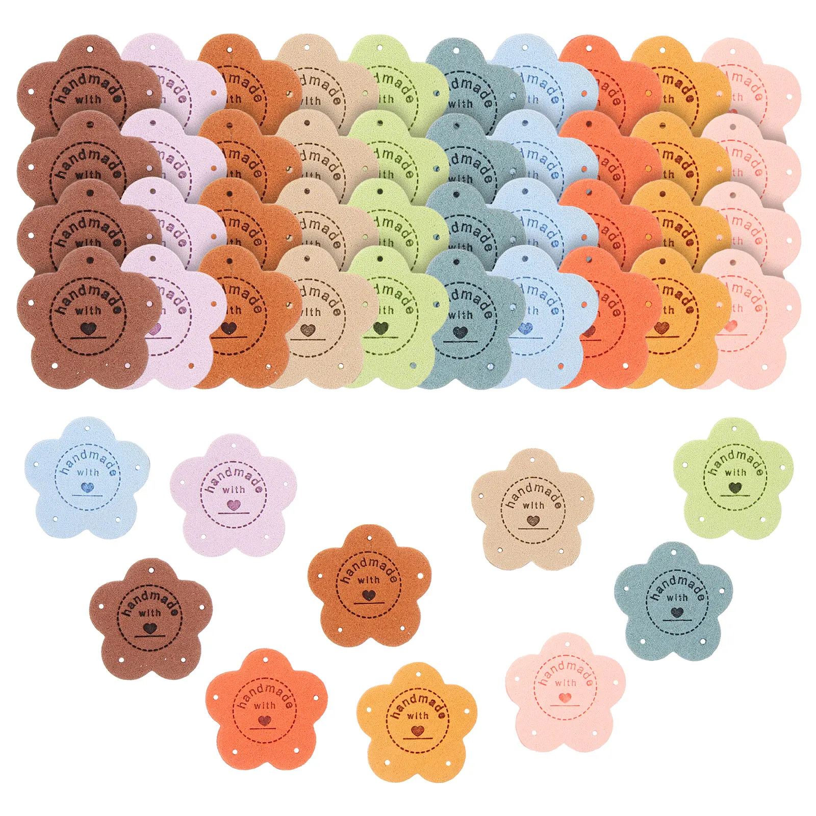 

50 Pcs Labels for Crochet Items H made Tags Tags For H made Items Clothes Petals Punch Craft Sewing Projects
