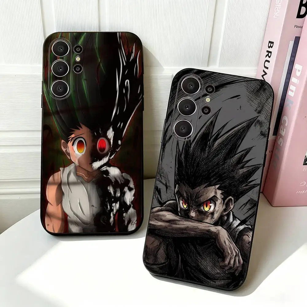 Hunter x Hunter Gon Freecss Phone Case For Samsung S26,S24,S21,S22,Plus S23,S30,Ultra,S20,Fe,Black Soft Silicone