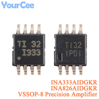 INA826 INA333 INA826AIDGKR INA333AIDGKR VSSOP-8 VSSOP Precision Instrument Chip SMD IC INA128UA/2K5 INA826AIDR INA826AIDRGR
