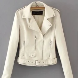2023 Brand Winter Autumn Black Motorcycle Leather Jackets New Arrival Leather Jacket Women Leather Coat Slim PU Jacket