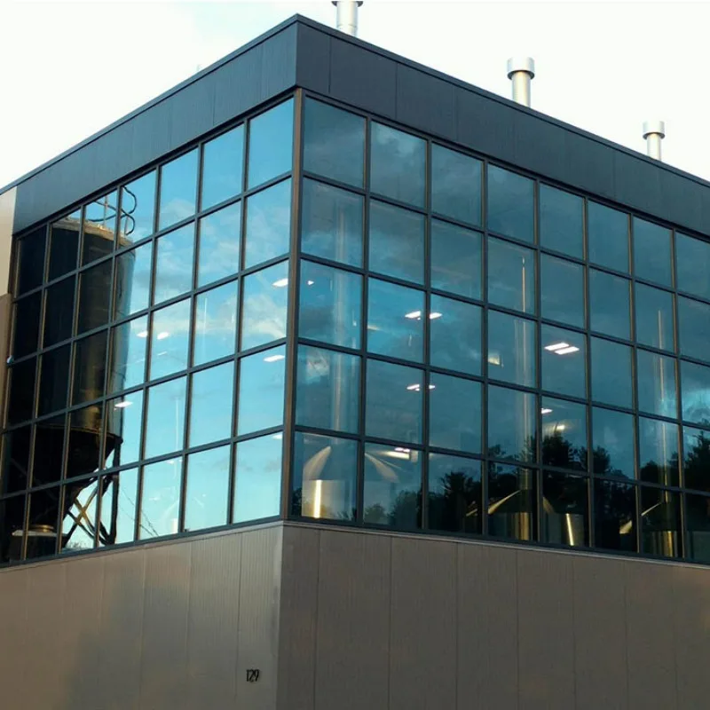 Commercial building Curtain wall double tempered glass frameless