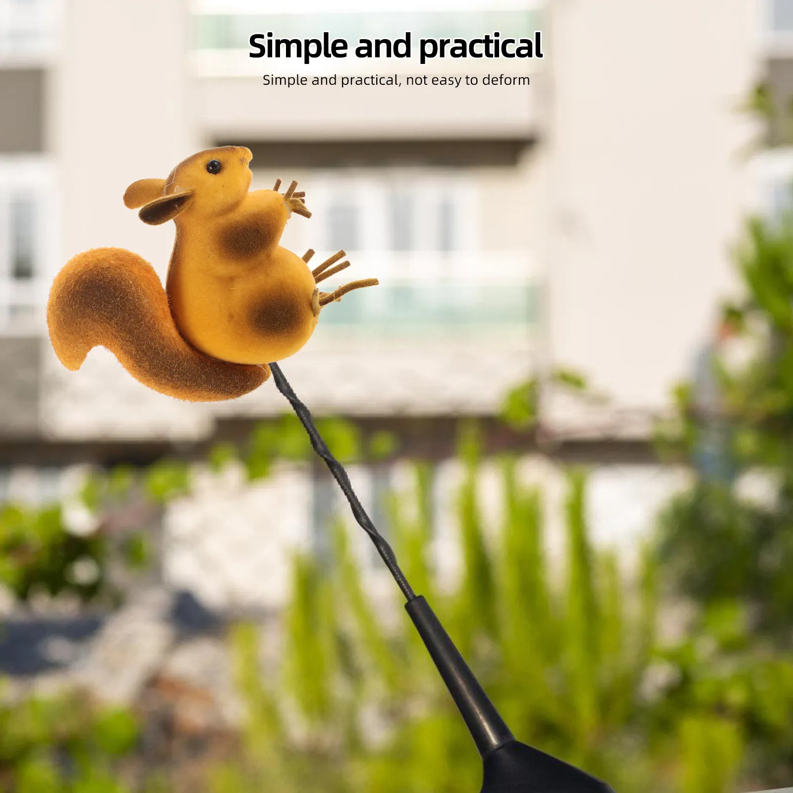 Car Antenna Decoration Adorable Squirrel Plastic Car Roof Ornament Long-Lasting Exterior Ornament Antenna Topper Vehicle Decor - view 5