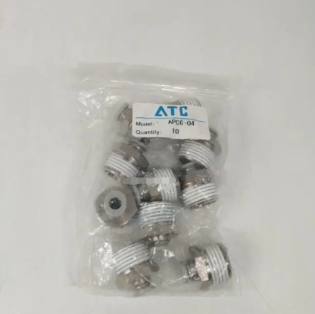 

10pcs/1Bag New AirTAC APC6-04 APC604 Fittings