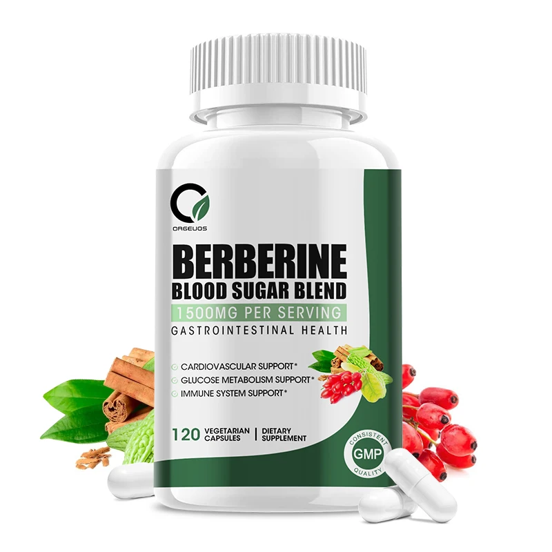 

Berberine HCL with Ceylon Cinnamon for Metabolism & Cholesterol Support, GI Support & Immune Support Vegan, Gluten Free