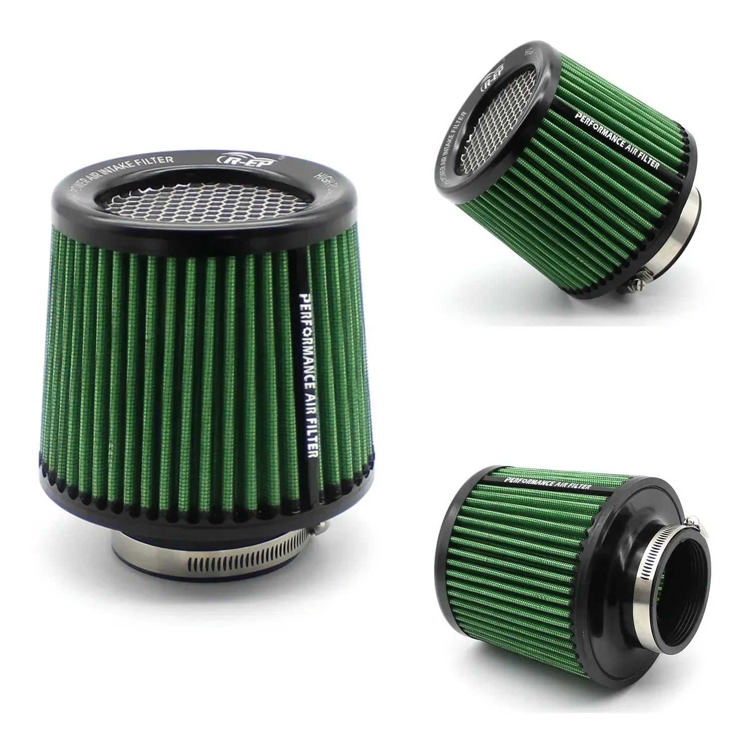 76/89/101mm Universal Car Air Filter High Flow Cone Cold Air Intake Filter Auto Modification Accessories Air-Filter Mesh Cone