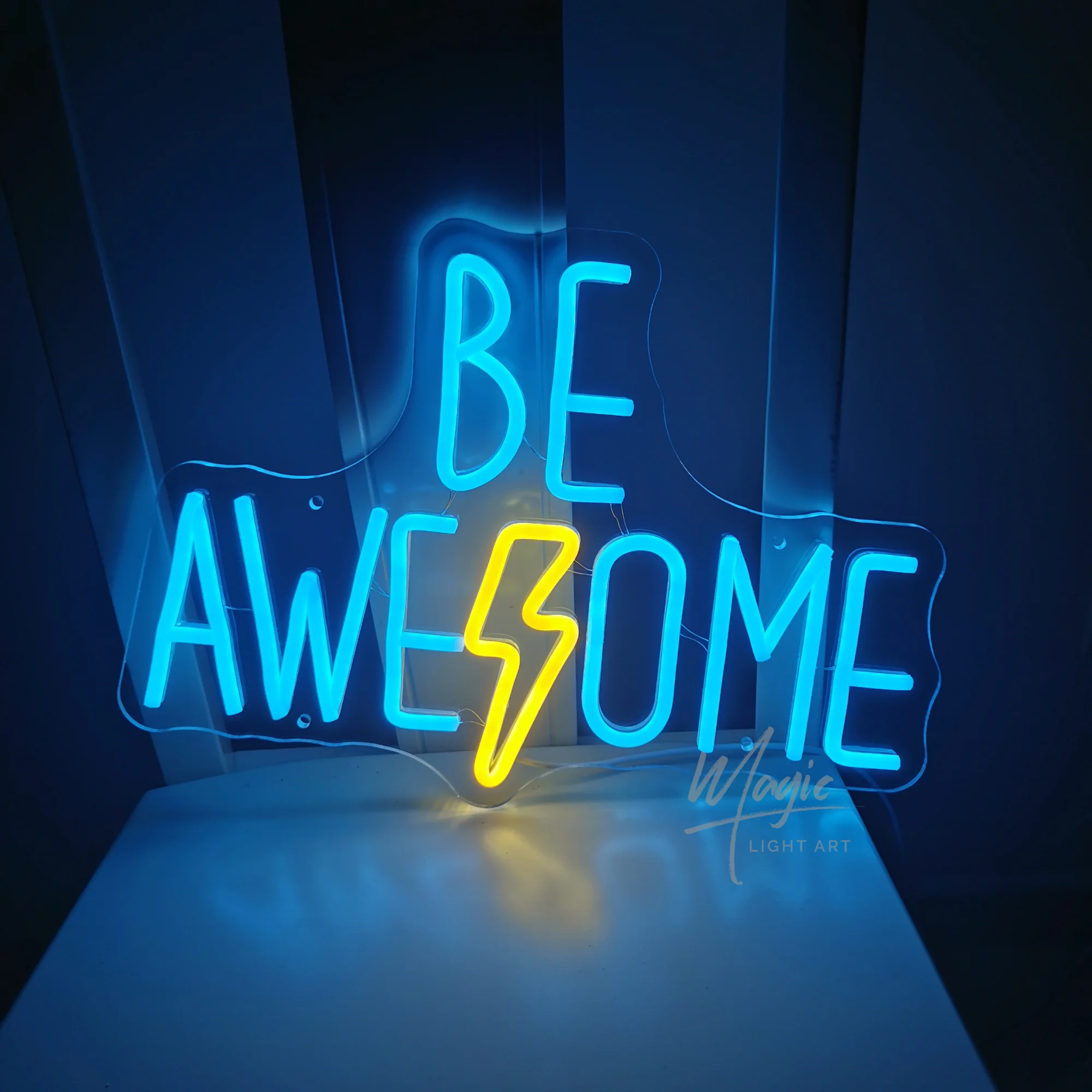 

Неоновая вывеска «Be Awesome» для игровой комнаты, спальни, кафе, бара, клуба, светодиодные неоновые таблички, декор для дня рождения, украшение для стен