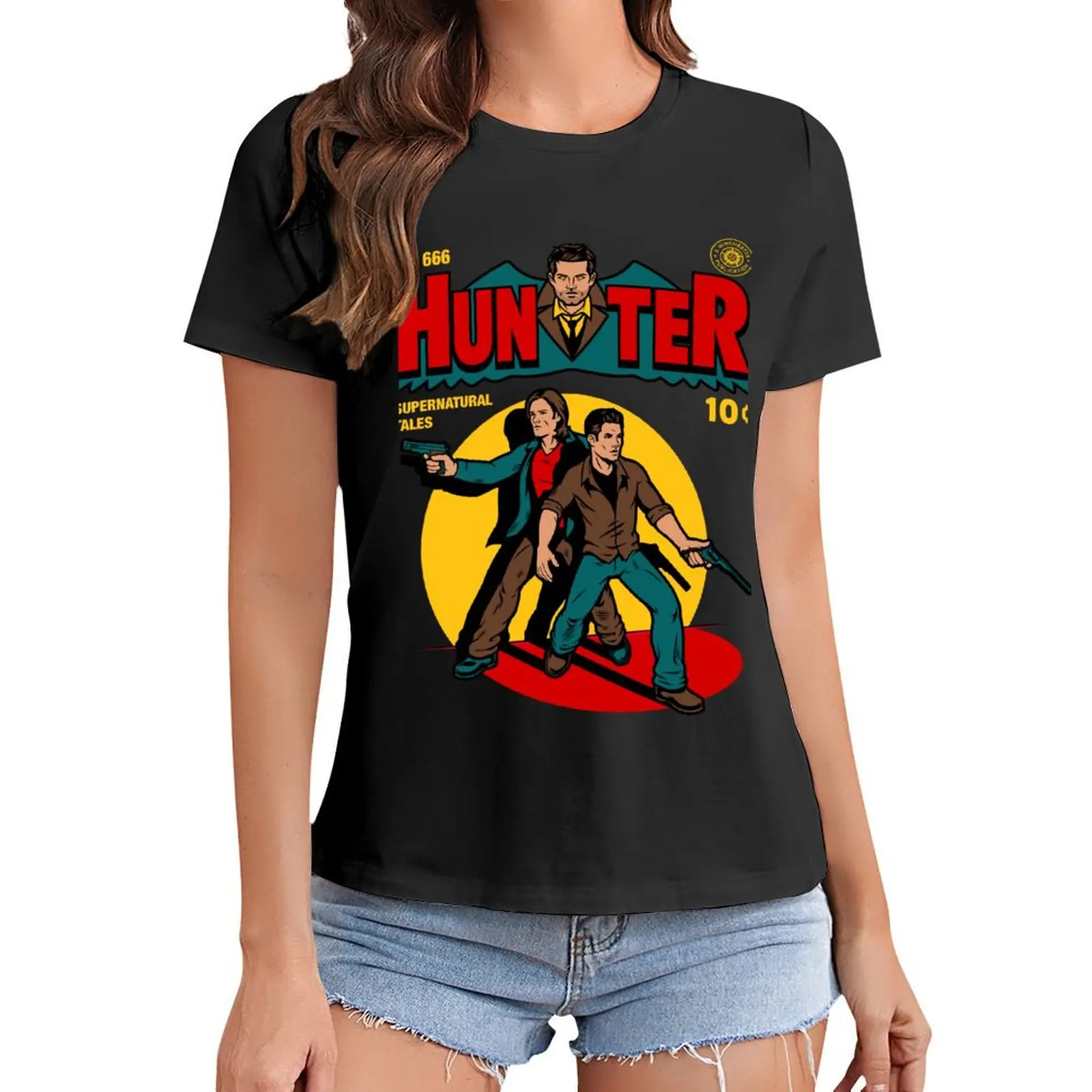 

Hunter Comic T-Shirt customs funny female new edition t shirts for Women