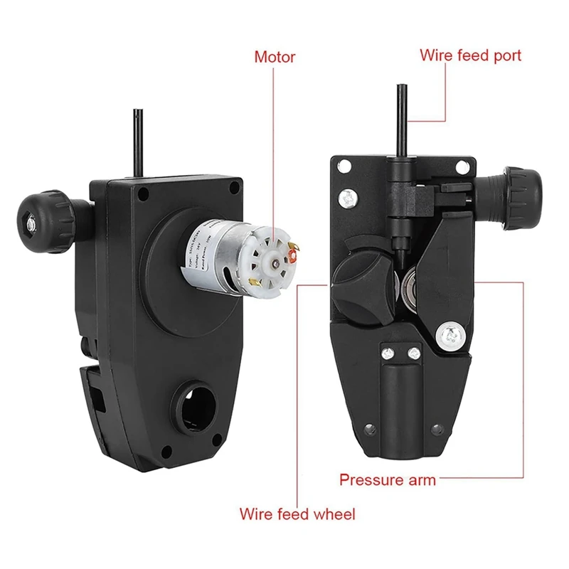 Soldador de alimentación de alambre ABDJ, 24V CC, 15W, rodillo soldador Mig, Motor de alimentación de alambre, alimentador de alambre de soldadura, herramienta alimentadora de alambre para soldadura