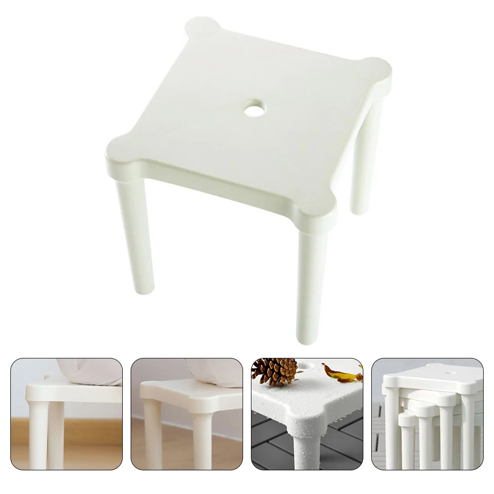 Portable Stool Anti-skid Stools Small Chair Furniture Supplies White Detachable Child