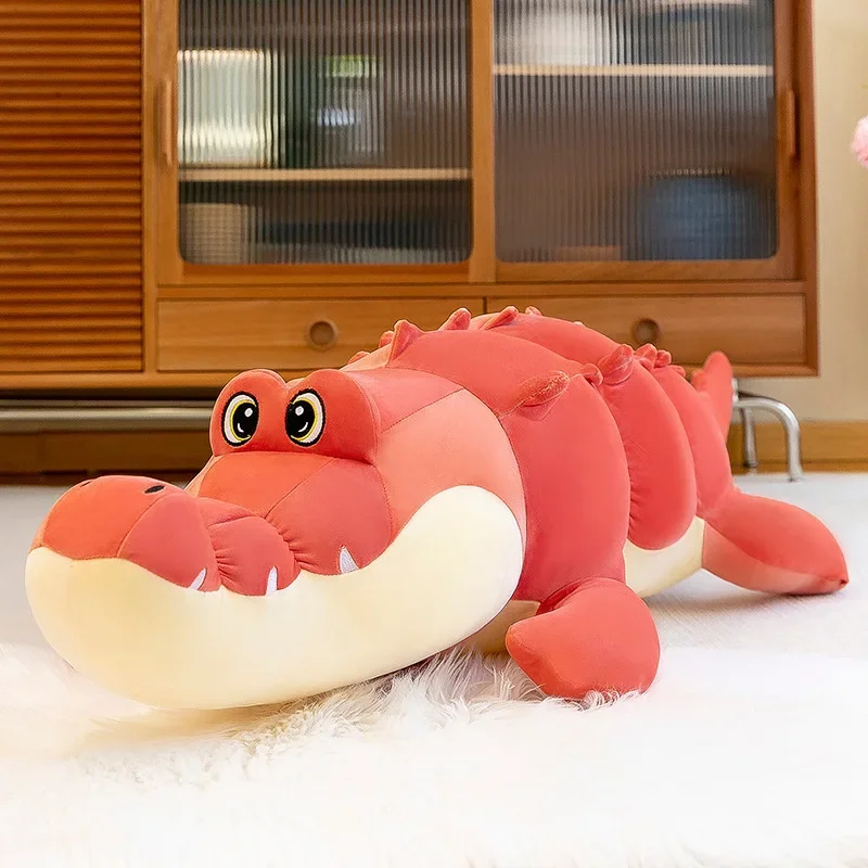 90-120cm 시뮬레이션 악어 플러시 장난감 부드러운 동물 플러시 긴 악어 베개 인형 어린이를위한 홈 인테리어 선물